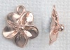 Vermeil Sterling Silver Rose Gold Plated Charm Pendant Earring Flower x 1